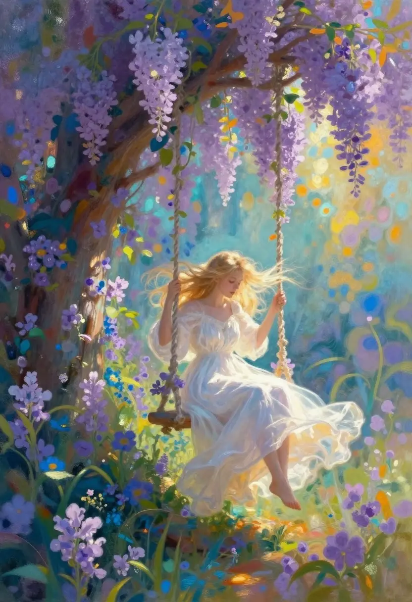 Wisteria Dreams in Light