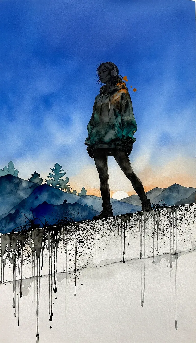 Solitude in Watercolor