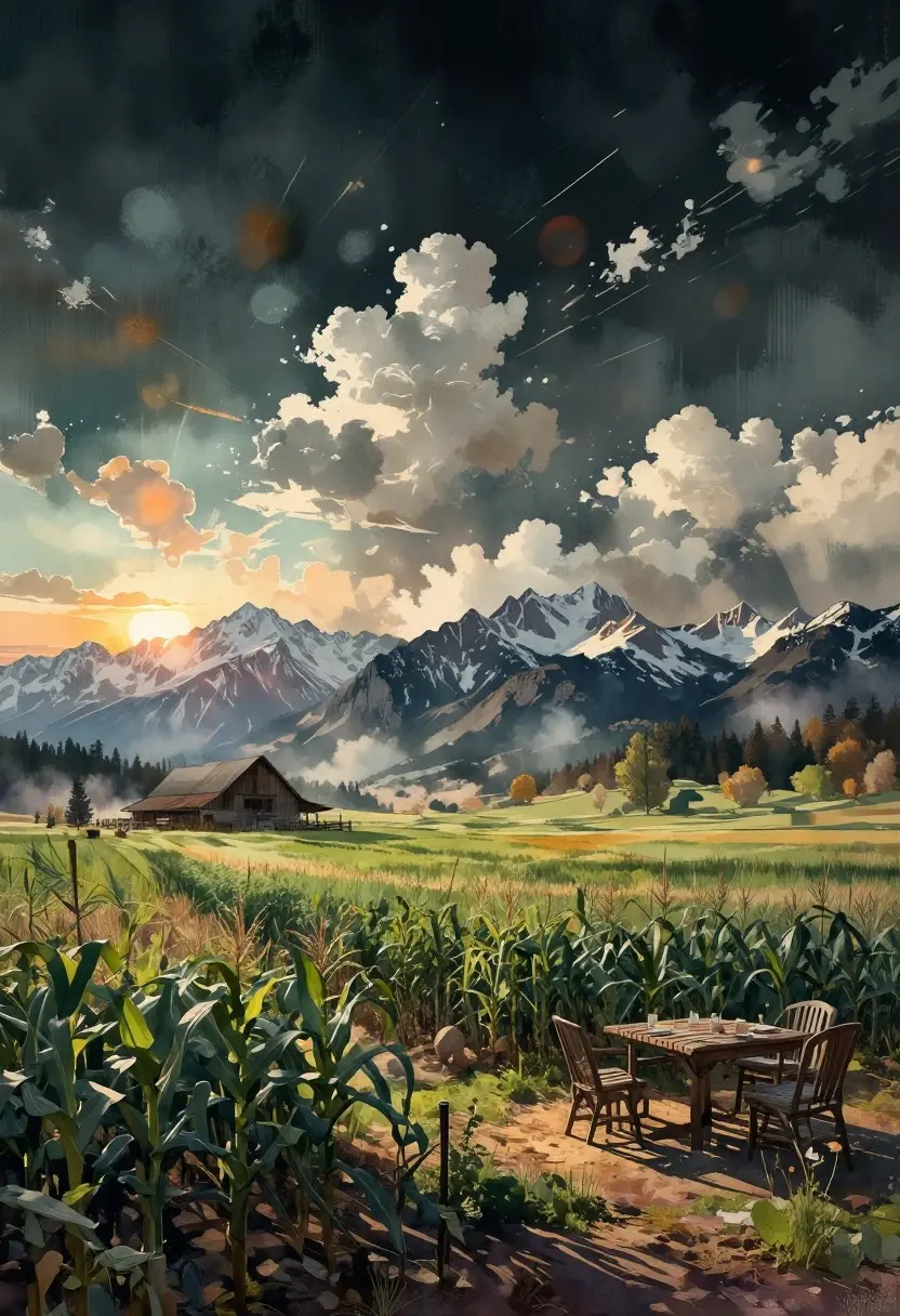 Twilight Over The Harvest