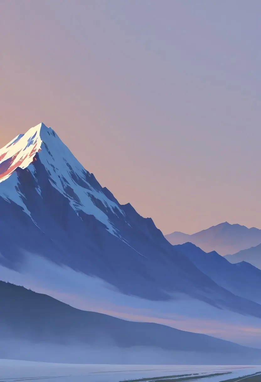 Serene Mountain Peak - original