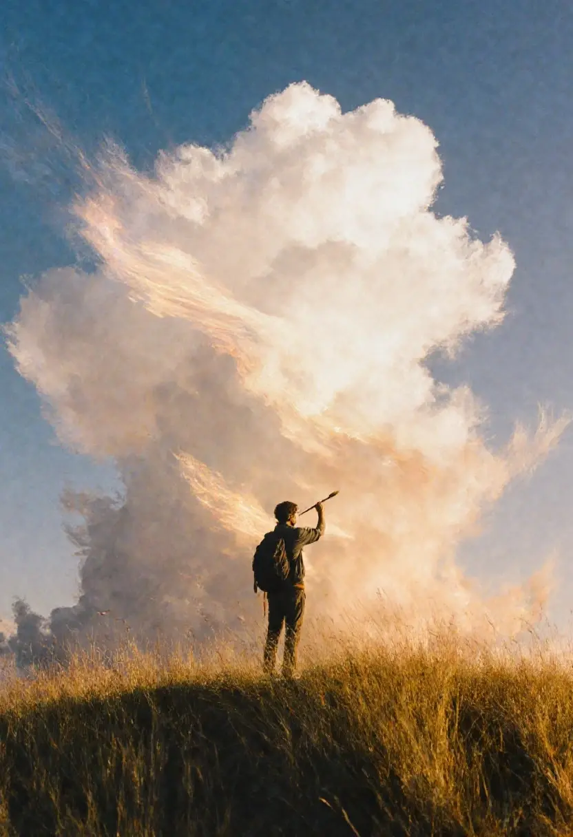 Figure and Fiery Cloud