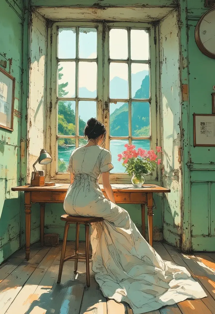Solitude by the Window - original