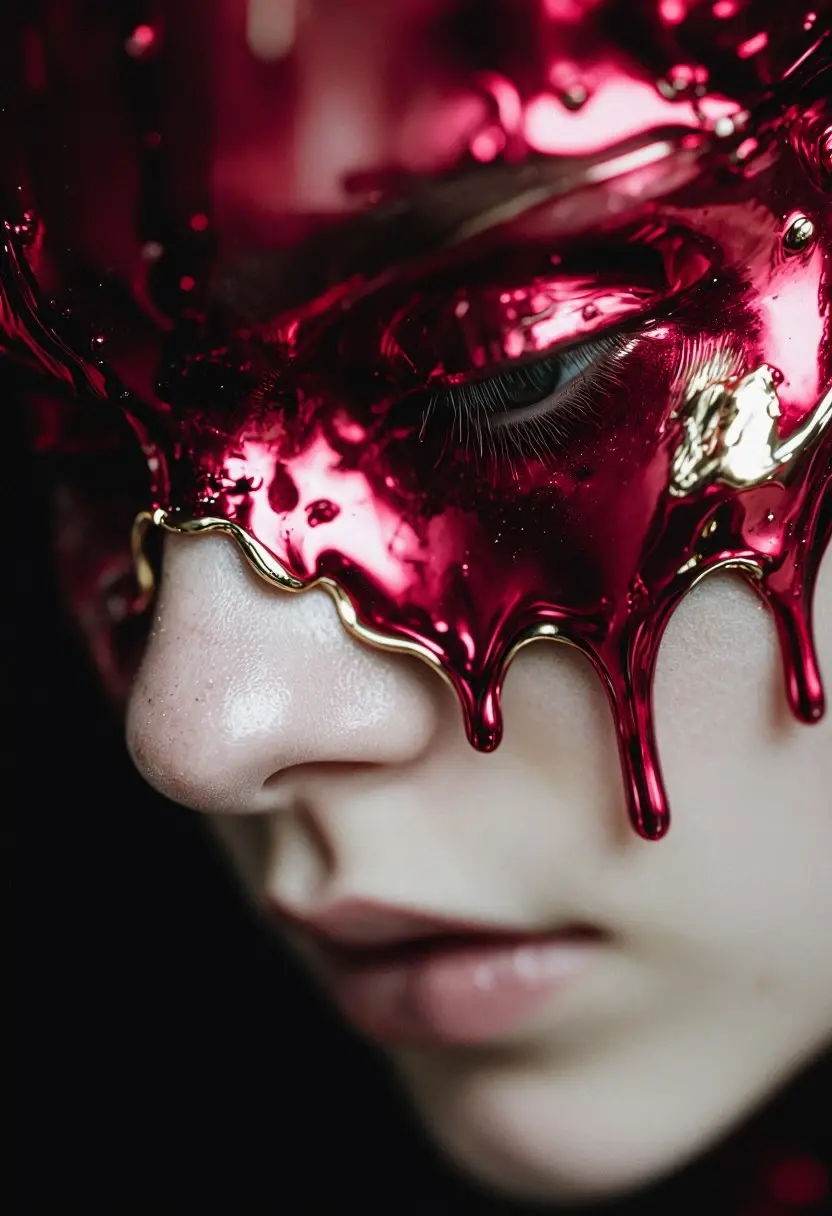 Crimson Liquid Reflection