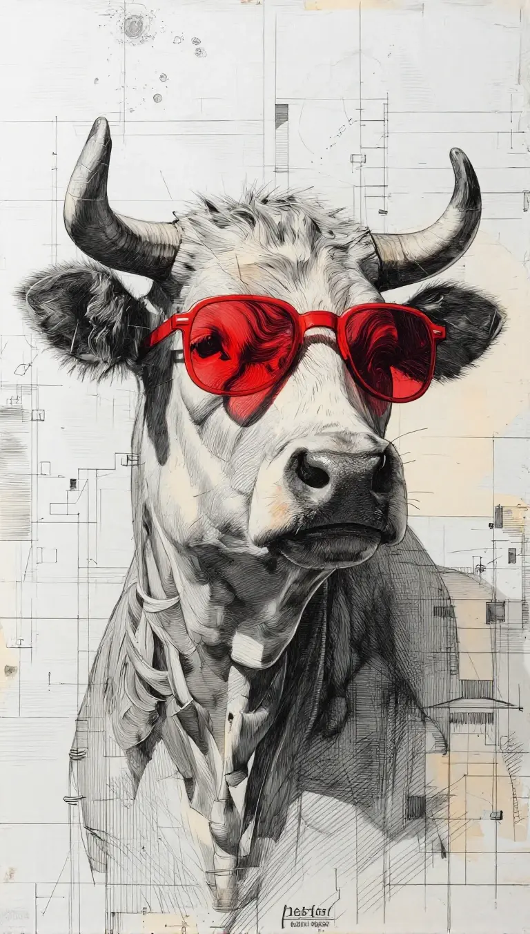 The Hipster Bovine - original